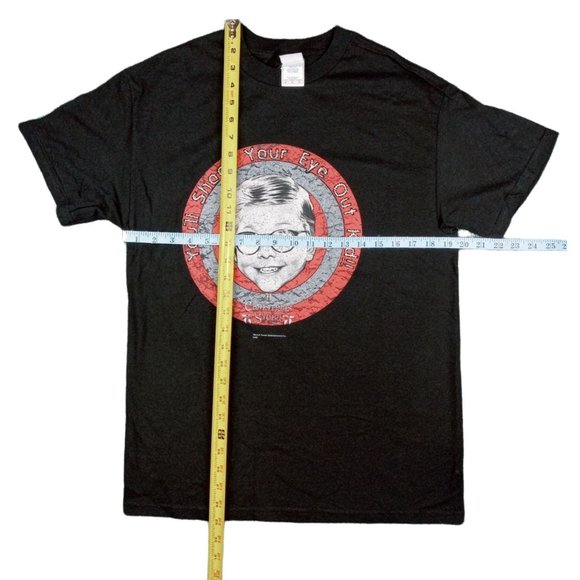 Vintage Deadstock Christmas Story Tee Shirt Ralphie Black Men's Medium Shoot Eye - Picture 7 of 7